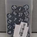 50pcs Magnetic Numbers, 0.8" Small Round Numbers Magnetic Accents 1-50 Circles Magnet Numbers for Classroom Whiteboard Calendar Refrigerator Home School Office (Black)