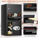 5.6 Cuft Large Depository Drop Safe for Business, Anti-Theft Safe Box with Quick Place Drop Slot, Digital Keypad and Spare Key, Heavy Duty Drop Safes for Business Retail Mail Church Home