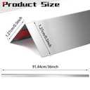 Therwen 10 Pcs 304 Stainless Steel Wall Corner Guards 0.5 x 0.5 x 36 Inch Self Adhesive Heavy Duty Corner Protector Trim with 90 Degree Angle for Wall Protection Metal Edge Guard