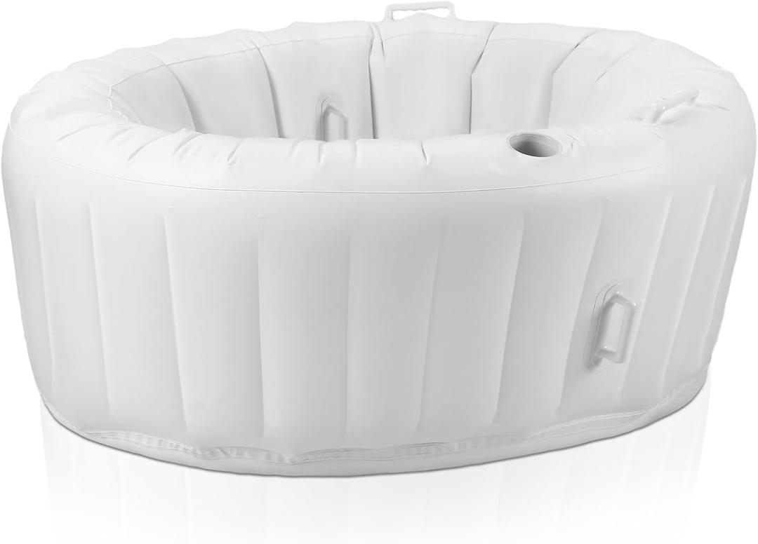Aesthetic Birthing Pool Home Water Birth Pool Inflatable Birthing Tub for Home Birth Kit Labor and Delivery Essentials Expectant Mothers Doula Midwife 65.5 L x 59 W x 27 H (White)