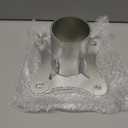 Zonon 1 Pcs 2 1/2 Chain Link Fence Metal Post Base Parts (2 3/8 Od) Pipe Floor Flanges Galvanized Steel Round Posts, Outdoor