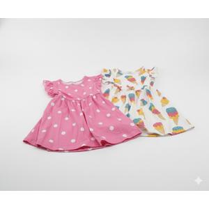 PATPAT Toddler Girl's Floral Dress Ruffle Sleeve Dress for Girl Sets Pack of 2 Casual Dresses Set 3-4 Years