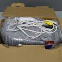 Homemate Heated Blanket Electric Throw - 50"x60" Heating Blanket Throw 1/2/4/6/8 Hours Auto-Off 10 Heat Levels Over-Heat Protection Soft Flannel Sherpa Heater ETL Certification (01 - Light Grey (Striped)