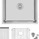 25"x18" Undermount Single Bowl Kitchen Sink T-304 Stainless Steel, D25" x W18" x H9"