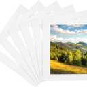 PATIKIL 4x4 Mat for 3x3 Photo, 6 Pack Precut Acid-Free Mat Board White Core Picture Frame Board for Photos Show, Prints, Art Displays, White