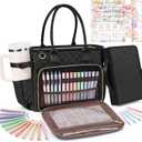 Large Bible Bag with Bible Cover Case for Women, Quilted Church Tote Bag Carrying Case w/Shoulder Strap, Bible Study Supplies Journaling Kit Accessories Easter Mothers Day Christian Gift for Women Mom