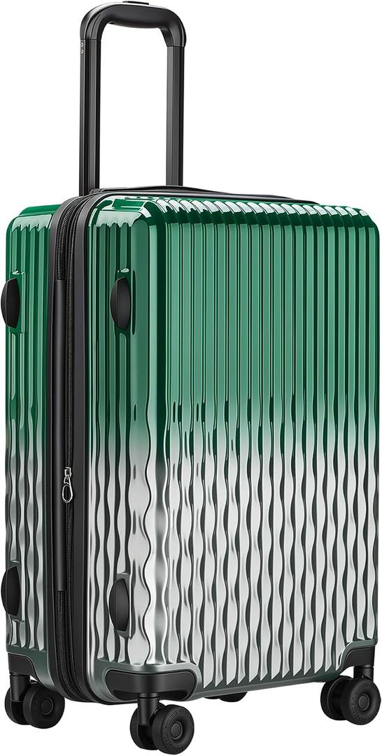 Expandable 20 Inch Carry on Luggage Suitcase with TSA Lock
22x14x9 Airline Approved, Gradient PC+ABS Hardshell, 360° Spinner Wheels