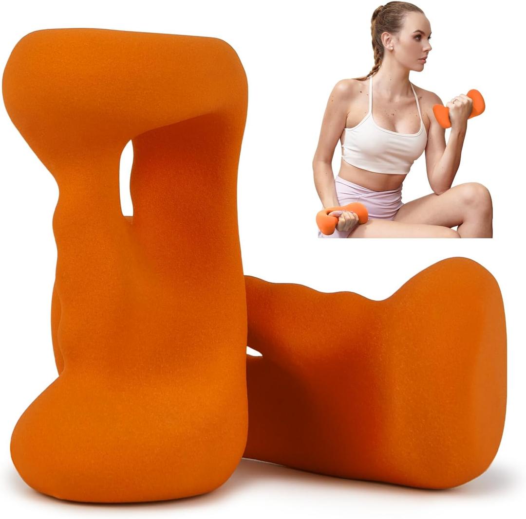 HXD-ERGO Ergonomic Dumbbells Weights Set-Hand Weights for Women at Home, Ear Dumbbells Weights for Pilates, Yoga, Jogging, Strength Training, 8 LBS