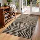 Door Mat Indoor Outside Entrance 36"x59", Low-Profile Non Slip Outdoor Inside Doormat Entryway Mat, Dirt Resistant Absorbent Front Porch Welcome Entry Mats, Washable Easy Clean, Brown