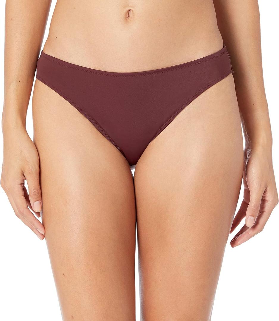 Amazon Essentials Womens Classic Bikini Swimsuit Bottom (Medium, Deep Brown)