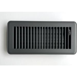 Heavy Duty Steel Floor Vent with Beautiful Gray Matte Finish. Fits in 4 x 10 Duct Opening. Overall Dimension is 5.75 in Wide x 11.75 in Long