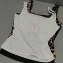 Women's Y2k Double Lined 3 Piece Crop Tank Top Sets Square Neck Sleeveless Ruched Tee Shirt Basic Tops Pack (Medium, Multicolor)