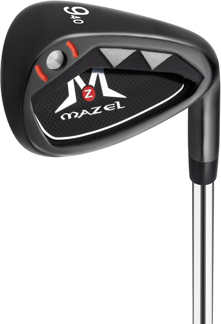 MAZEL Men Golf Iron Pitching Wedge,Sand Wedge with Steel Shafts for Right Handed Golfers 9 Iron