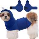 MIGOHI Dog Anxiety Vests for Small Dogs, Calming Hoodie for Fireworks,Noise,Comfort Vests for Anxiety, Wrap Ears to Relief Anxious, New Places, Social Stress, Xs,Blue (X-Small(Chest:11.8"-16"))