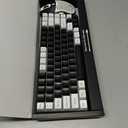 RedThunder K84 Wireless Keyboard and Mouse Combo, Rainbow Backlit Rechargeable Battery, 75% Layout TKL Ultra Compact Gaming Keyboard & Lightweight 3200 DPI Honeycomb Optical Mouse (Black-White)