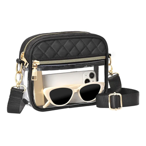 Clear Crossbody Bag Stadium Approved, Clear Bag for Stadium Events, Small Clear Purses for Women Stadium Crossbody
