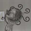 MyGift Bronze Metal Countertop Wine Glass Holder with Scrollwork Design, Freestanding Tabletop Stemware Storage Rack with 6 Hooks