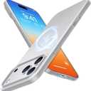 TORRAS Magnetic Slim Fit for iPhone 17 Pro Case 6.3 inch, Ultra-Thin, Compatible with MagSafe, Lightweight Matte Anti-Scratch Hard PC Cover Phone Case for iPhone 17 Pro OriginFit, Silver White