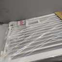 No Pawblems 55" Extra Tall Pet Gate with Adjustable Cat Door, 29-43" Auto Close Tall Dog Gate, NO Drilling Pressure Mounted for Doorways/Hallways, 1.37" Narrow Bar Spacing, White