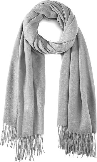 Scarfs for Women Pashmina Shawls and Wraps for Evening Dress Bridesmaid Wedding Bridal Winter Warm Long Large Scarves (Gray)