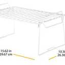 Whitmor Wire Grid Stacking Utility Shelf (1-TIER, 10"L x 16"W x 8"H, White)