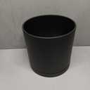 D'vine Dev 10 Inch Plastic Planter Pots for Plant Pot with Drainage Hole and Seamless Saucers, Black Color, 74-X-B-2