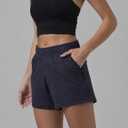 Liberty Imports 1 or 5 Pack Womens Lounge Workout Shorts with Zipper Pockets 5" Inseam Lightweight Athletic Casual Shorts (Blue, S)