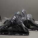 HOUSE DAY Black Velvet Hangers 60 Pack, Non Slip Clothes Felt Hanger Heavy Duty for Coat, Premium Slim Space Saving Suit Hangers for Closet Organizer, 360 Rotating Silver Hook