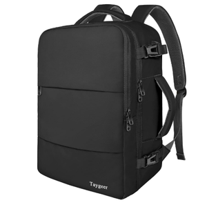 Taygeer Travel Laptop Backpack for Men Women, Airplane Approved Travel Backpack Suitcase with Usb Charging Port, Lightweight College 35l Luggage Bag 15.6inch Laptop Mochila Gifts for Business,Black