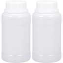 8oz/250ml Plastic Food Grade Storage Bottles, Wide Mouth HDPE Chemical Reagent Sample Bottle Liquid Containers with Sealed Caps (Translucent, 4 Pcs)