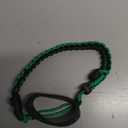 QeeCord Paracord Handle Compatible with Hydro Flask 2.0 Wide Mouth Water Bottle Carrier with New Ring and Carabiner, 12oz, 16oz,18oz, 32oz, 40oz, 64oz (32 oz-40 oz Wide Mouth, Green)