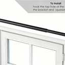 Black Curtain Rod Adjustable 18-32 Inch,2 Pack Sash Rods for French Door Window, All Hardware Included for Kitchen RV Patio, Wrap Around