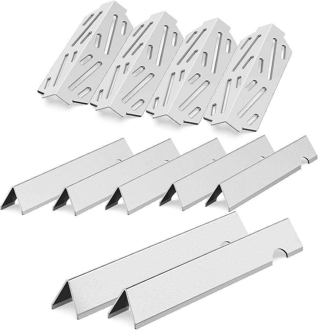 QuliMetal Grill Parts For Weber Genesis II E-410/E-415/E-435, Flavorizer Bars and Heat Deflectors for Weber Genesis II LX E-440 Series, Grill Parts For Weber GS4 66686 66041 66033, 17" Stainless Steel