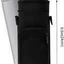 Neoprene Carrier Water Bottle Insulation Sleeve,Waterproof, Anti-Slip, Anti-Scratch Pouch with Shoulder Strap, fit for Owala Insulated Stainless Steel Water Bottle (Black, For 32 oz)