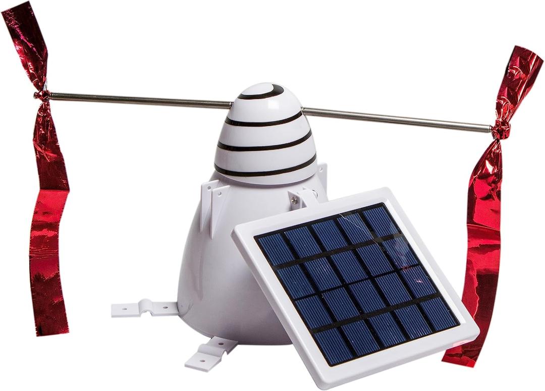 Bird B Gone - Solar Bird Repeller - Spinning Bird Deterrent with Telescoping Arms - Prevents Birds from Landing - Humane Repellent - Portable Design - for Boats, Patios, AC Units, Etc - Solar Powered
