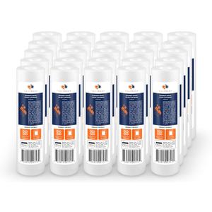 Aquaboon 5 Micron 10 x 2.5 Sediment Filter - Whole House Water Filter Replacement Compatible with Well Water Filters - P5, AP110, WHKF-GD05, 25-Pack