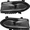 Headlight for 2022 2023Dodge Charger, Left Driver & Right Passenger Side Head Light, Front LED+Halogen Head lamp, LED DRL Projector OEM 68546771AC, 68546770AC (A Pair)