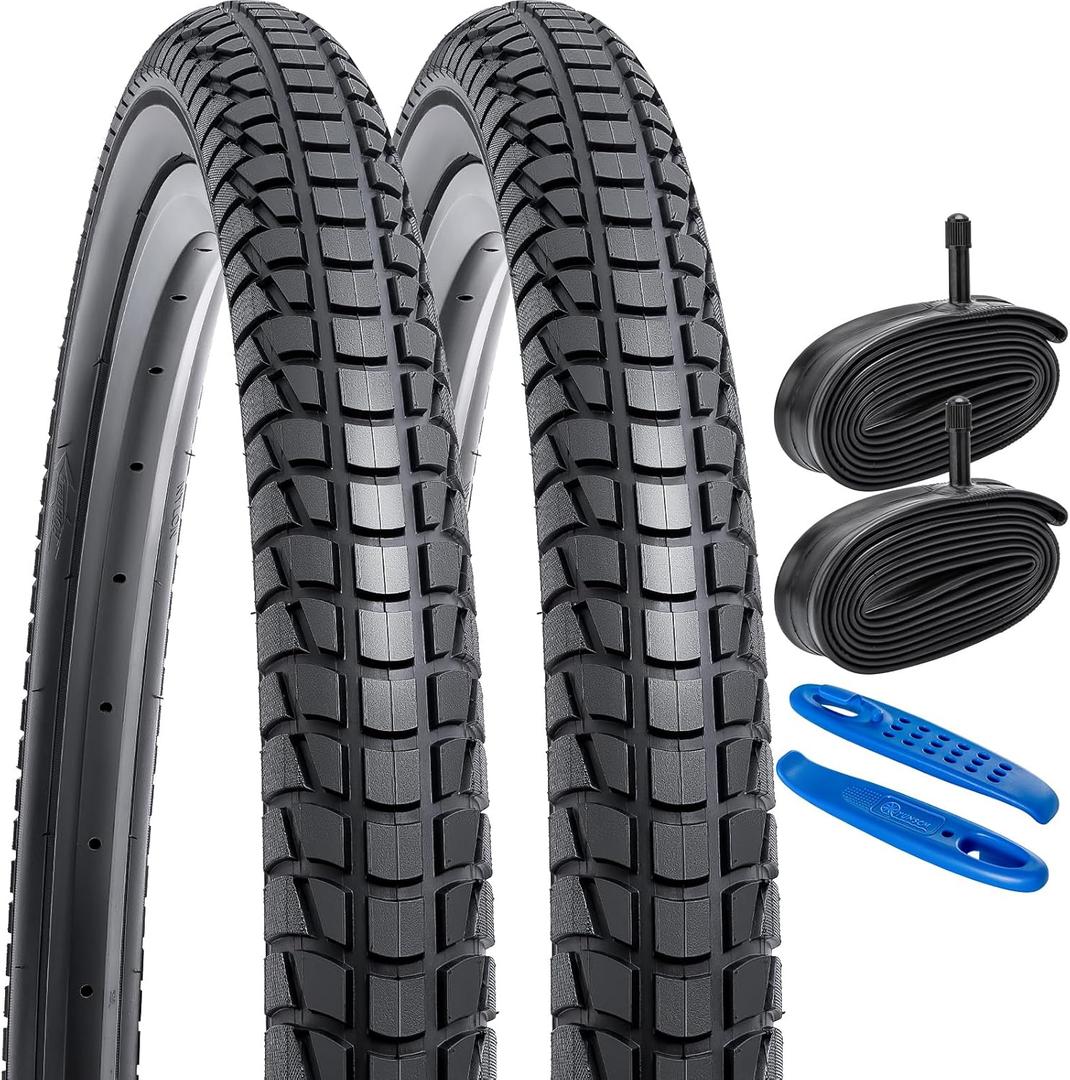 YUNSCM 2-PCS 26" Bike Tires 26 x 1.95 (53-559) Compatible with Bike 26x1.95 Bicycle Tires (YU-918)