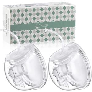 TOVVILD Breast Pump Accessories 8oz Milk Collection Cup, Compatible with Spectra S1/S2/S9, Not Original Spectra Part, Replacement 24mm Flange Milk Collector Cup Tubing Parts, 2 Pack