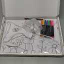 LED Drawing Board -13.7'' X 10" Doodle Glow Board for Christmas Gift, Room/Store/Festival,etc. with 4 Modes & 7 Colors, LED Glow Drawing Board with Adapter, 7 Markers & Tracing Paper