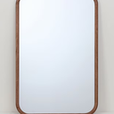 Origin 21 O21 24IN x 36IN Modern Wood Mirror 24-in W x 0.75-in H Rectangle Warm walnut Polished Wall Mirror