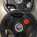 Fitvids Olympic 2-Inch Cast Iron Plate Weight Plate for Strength Training and Weightlifting, Rubber Coated Style, 25LB Pair