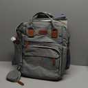 ISMGN Diaper Bag Backpack with Changing Station, Large Diaper Bag, Baby Bag, Multifunctional Diaper Bag, Gray