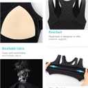 RUNNING GIRL Sports Bras for Women High Support,Seamless Ribbed Longline High Neck Sports Bra Racerback Padded Crop Top Yoga (X-Large)