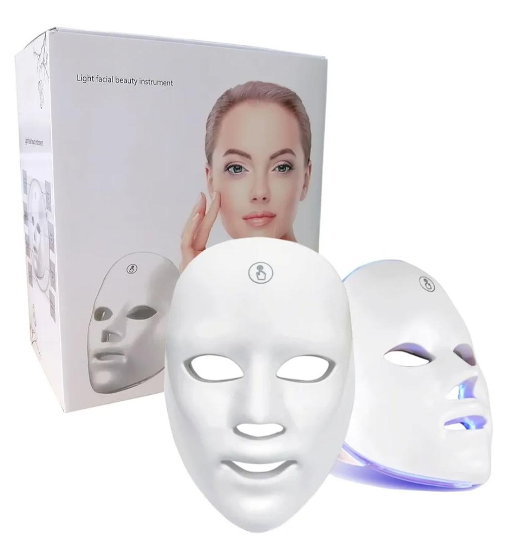7-Color Facial Mask, Rechargeable Light Care Mask for Face, At-Home Beauty Device