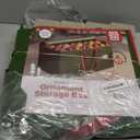 ZOBER Large Christmas Ornament Storage Box - Stores 128 3" Ornaments, With Dividers - Ornament Organizer Storage Box, Durable Christmas Containers Holder - Extra Pockets, Dual Zipper - Green