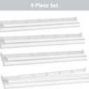 TIASUSAN 4PCS Clear Mahjong Racks with Pushers for 166 American Mahjong Tiles, Mahjong All-in-one Tile Rack with Pusher Combo, 17.8 x 3.1 x 1.2 inches