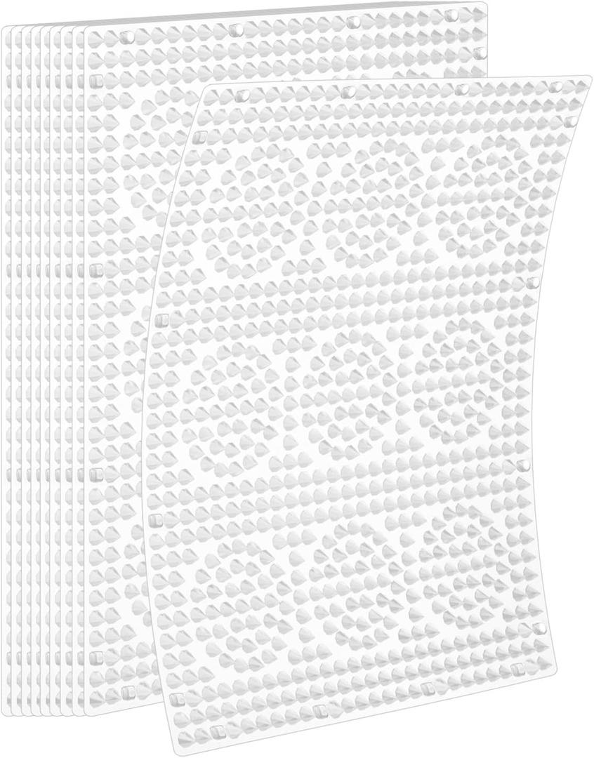 Uross Scat Mat for Cats 10PCS Deterrent Mat with Spikes Indoor Cat Repellent Mat Outdoor Scat Spikes Mat Indoor Cat Countertop Deterrent Keep Cats Off Counter