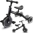 Elantrip 5 in 1 Balance Bike for 1 to 3 Years Old Kids,Toddler Tricycle Kids Trikes Tricycle, Best Toys for Boy & Girl, Balance Training,Adjustable Seat and Removable Pedal (Black)