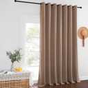 NICETOWN Patio Blackout Curtain Panels - Extra Wide Curtains, Sliding Door Insulated Drape, Privacy Room Divider Curtain for Hall Room (Cappuccino, 100 x 108 Inch)